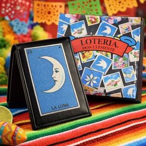 Loteria Don Clemente La Luna Bifold Wallet NEW Gift w/Box Mexican Bingo